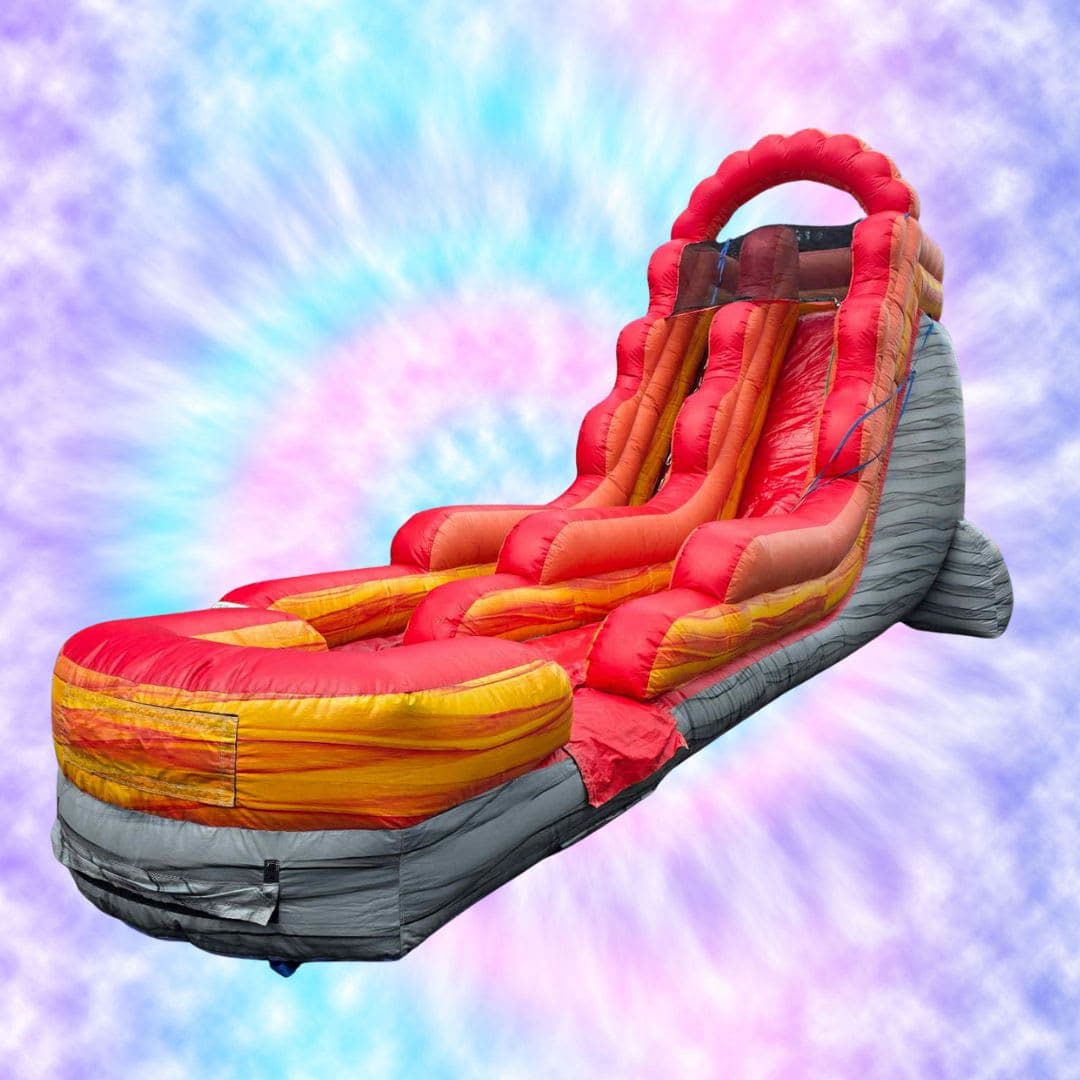 AJT Bounce inflatable water slide rental with a splash pool